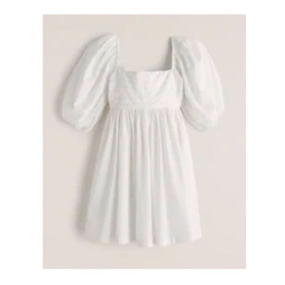 Ruched Puff Sleeves Mini Dress